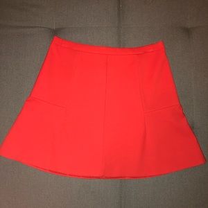 Red-Orange J. Crew Fit & Flare Skirt NWOT